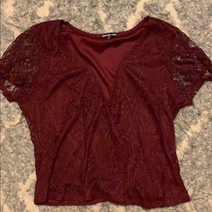 Cranberry crop top